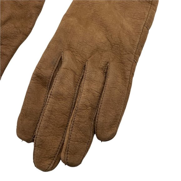 𝅺VINTAGE Fownes Leather Gloves Brown Women’s Medium - Picture 2 of 7